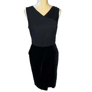 ETRO Black Velvet Sheath Dress w/ Pockets Size 44 8 Medium